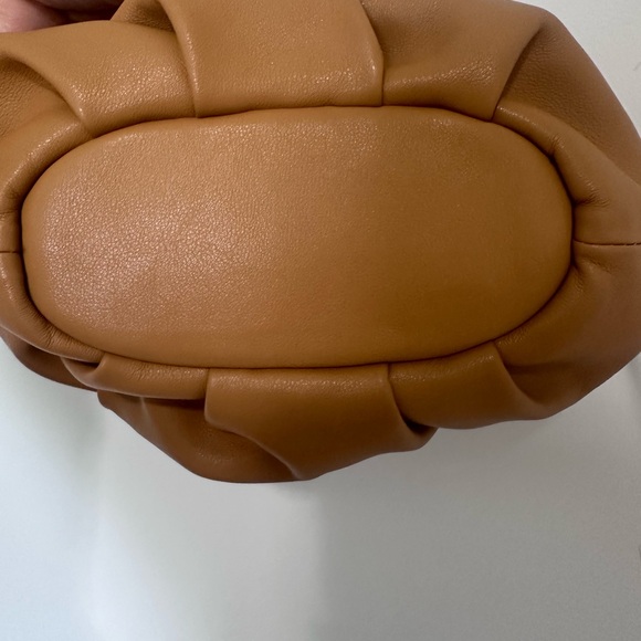 Mango Pleated Volume Tan Ruched Crossbody Bag - Picture 6 of 9